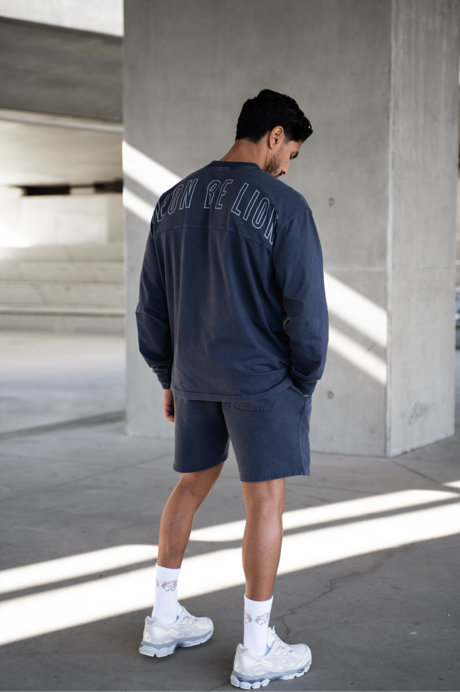 T-Shirt LNGU Manches Longues Bleu Marine - Oversize