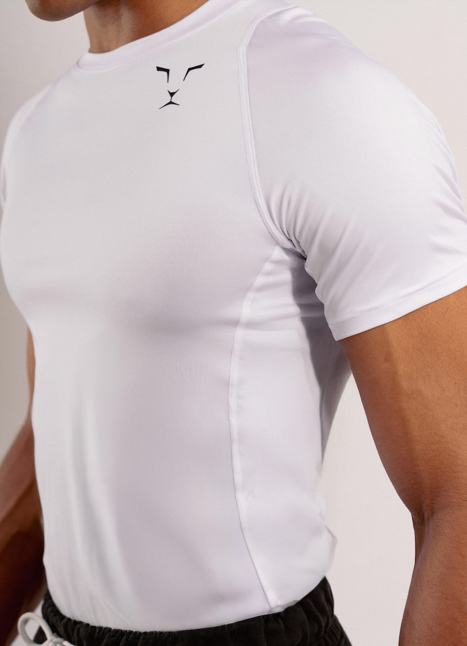 T-Shirt compression CARBON - Blanc