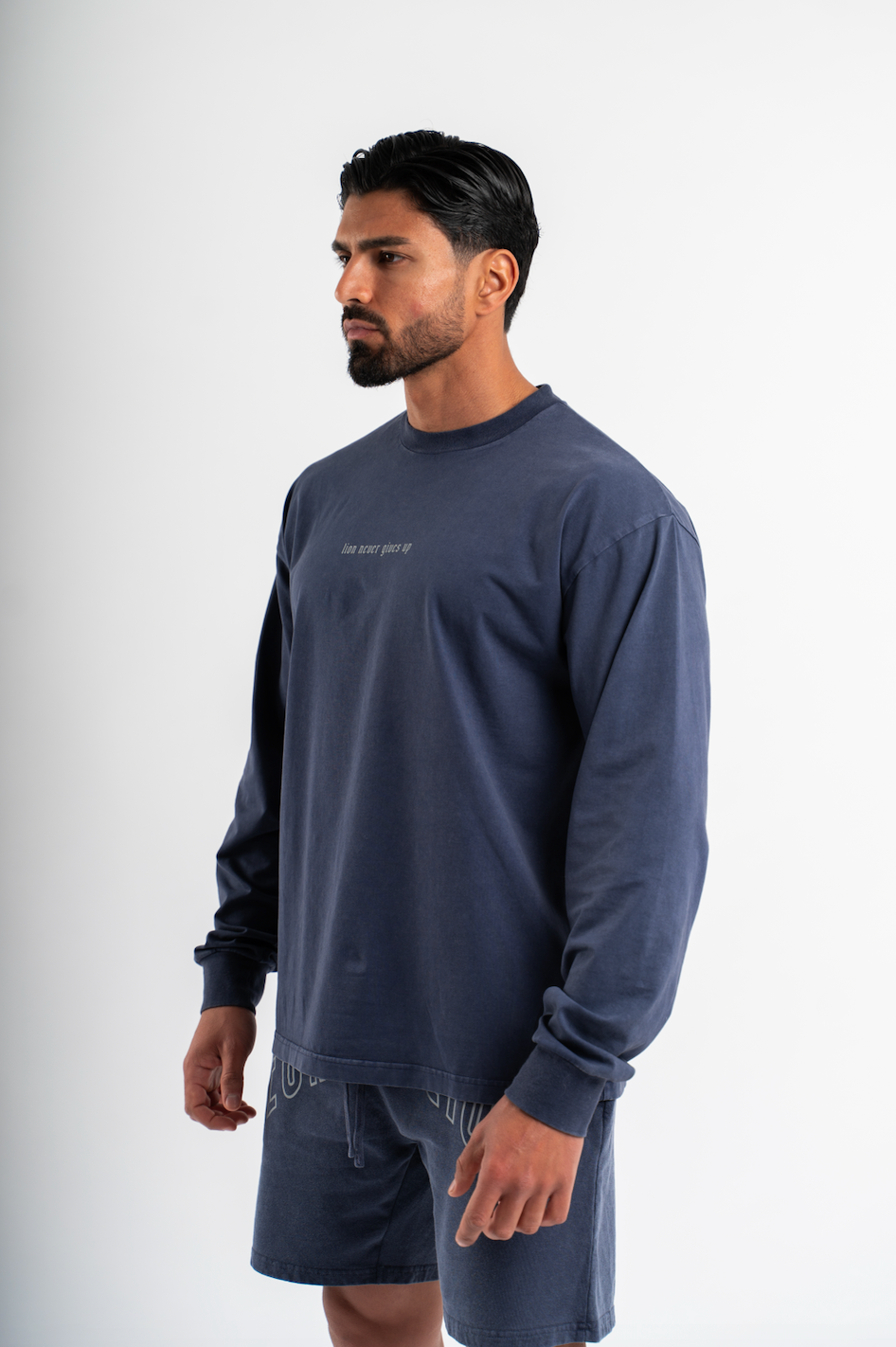 T-Shirt LNGU Manches Longues Bleu Marine - Oversize
