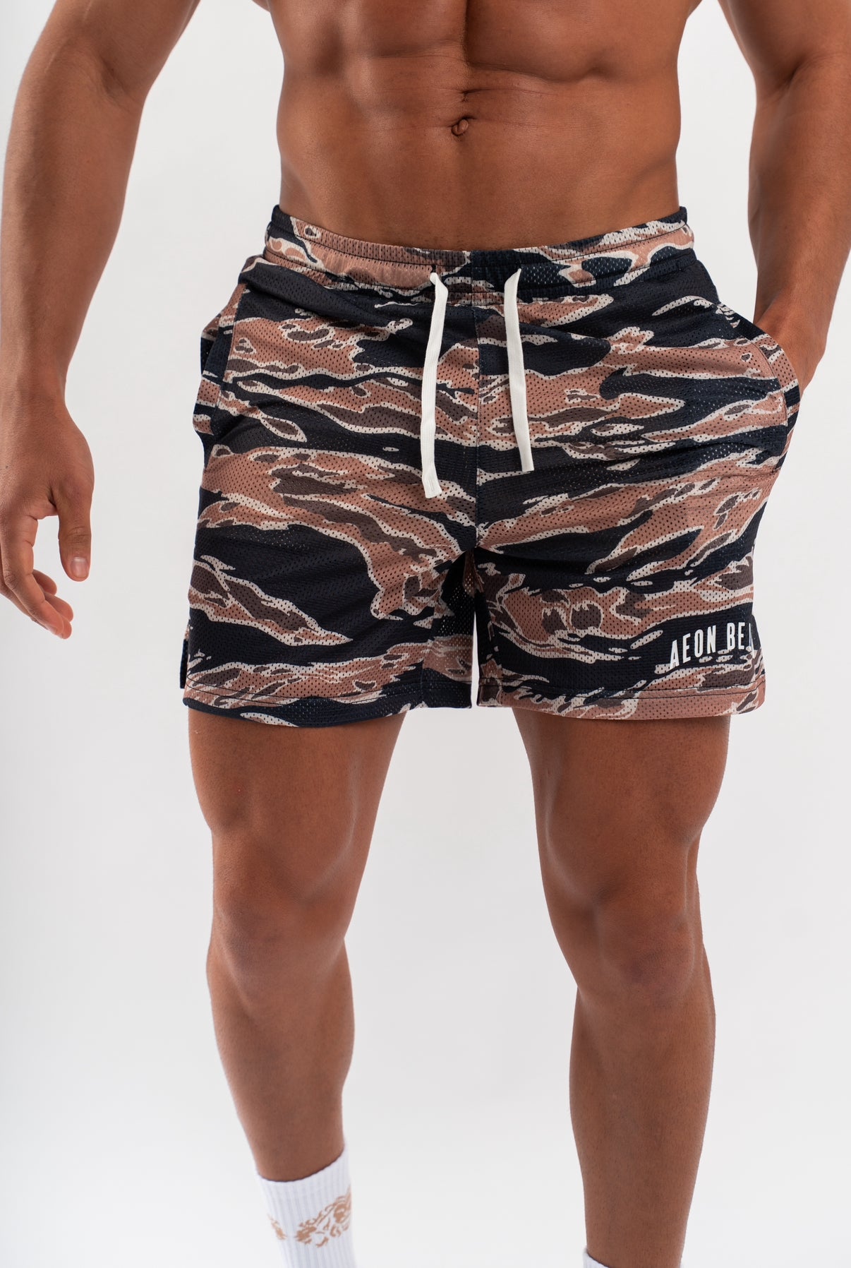 AMFC Camo Mesh Shorts - Braun