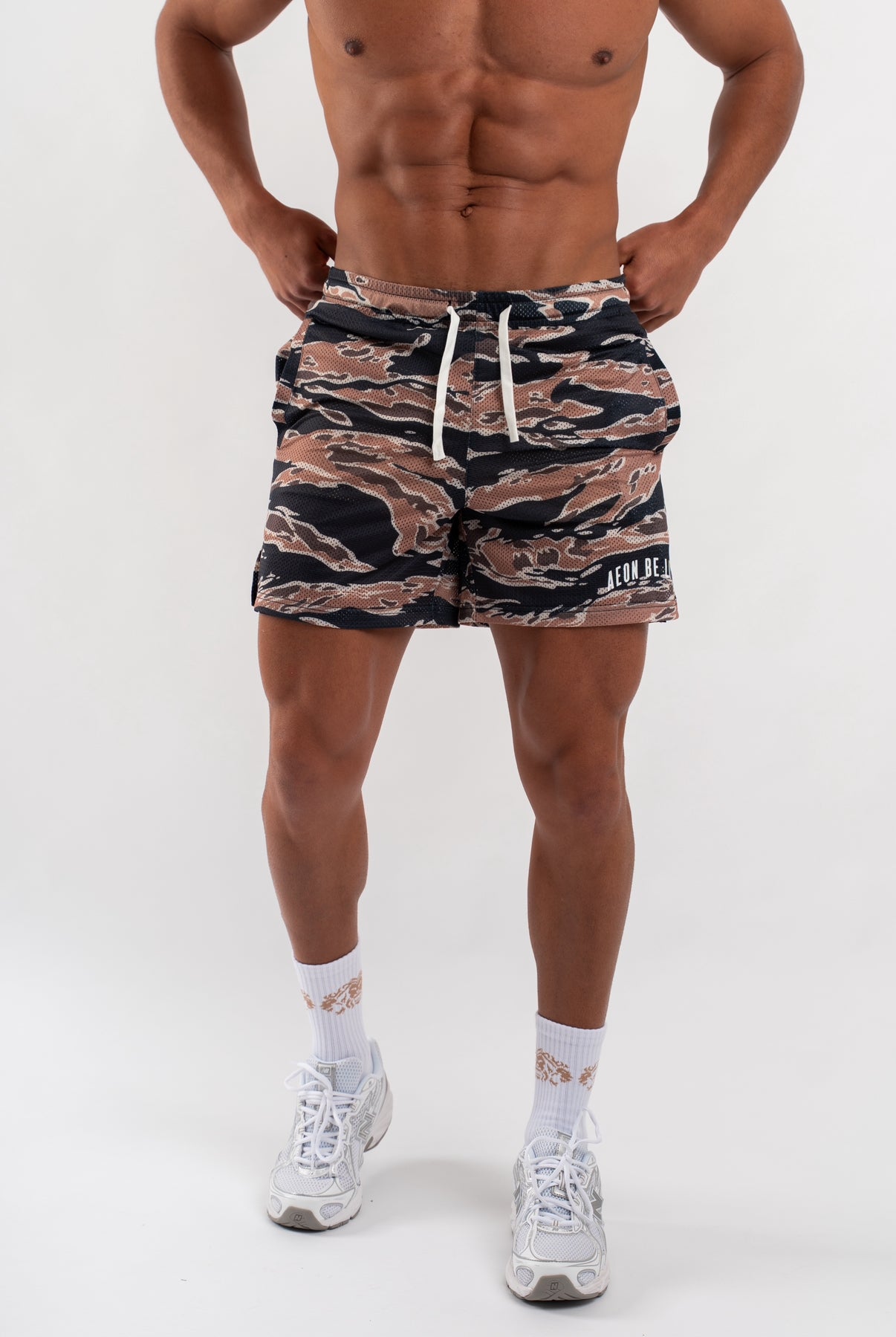 AMFC Camo Mesh Shorts - Braun